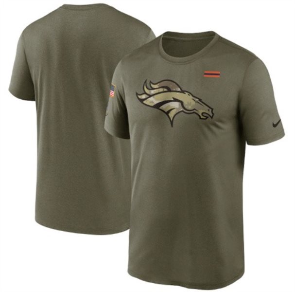 Nike Denver Broncos 2021 Olive Salute To Service Legend Performance T-Shirt