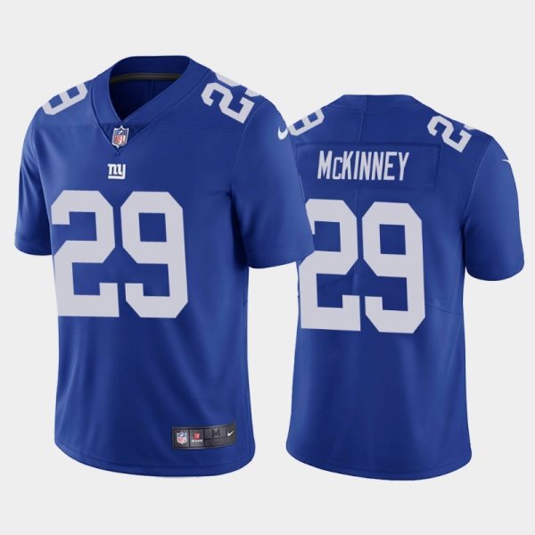 Nike Giants 29 Xavier McKinney Royal 2020 NFL Draft Vapor Limited Men Jersey