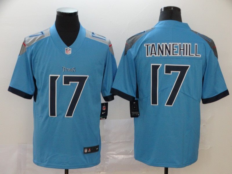 Nike Titans 17 Ryan Tannehill Blue Vapor Untouchable Limited Men Jersey