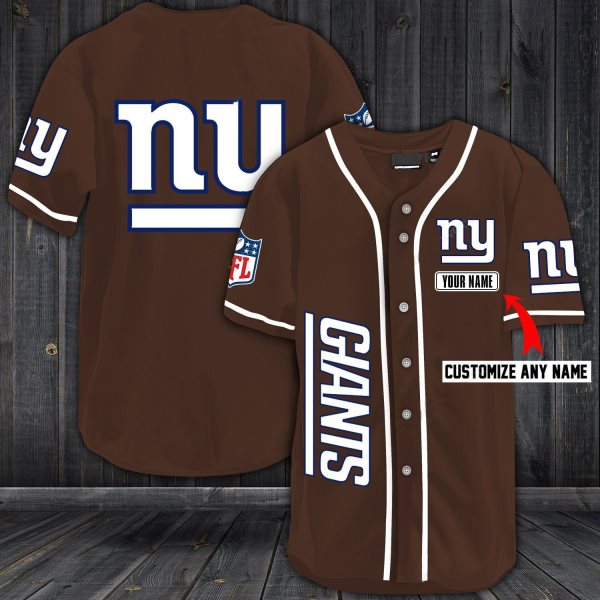 NFL New York Giants Baseball Customized Jersey (2)