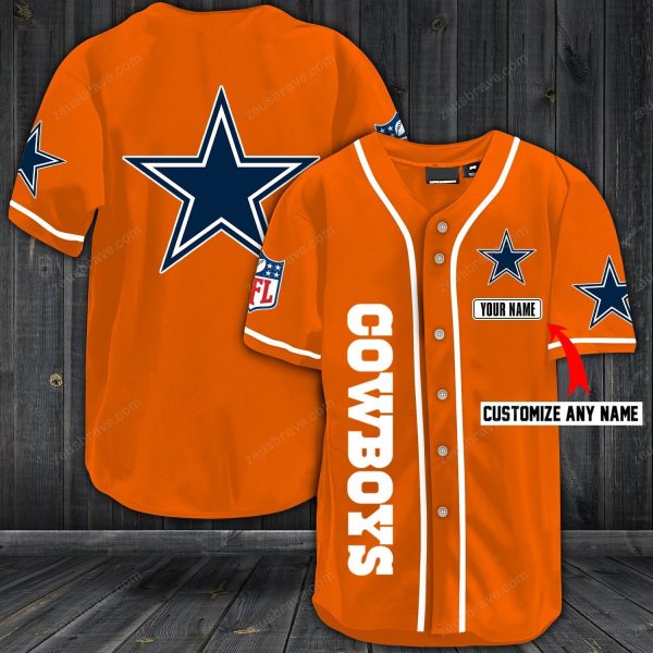 NFL Dallas Cowboys Baseball Customized Jersey (4)