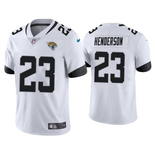 Nike Jaguars 23 C.J. Henderson White 2020 NFL Draft Vapor Limited Men Jersey