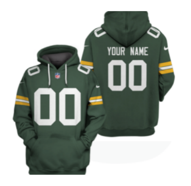 NFL Packers Customized Green 2021 Stitched New Hoodie