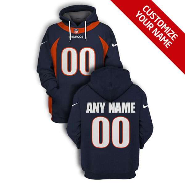 NFL Broncos Customized Blue 2021 Stitched New Hoodie