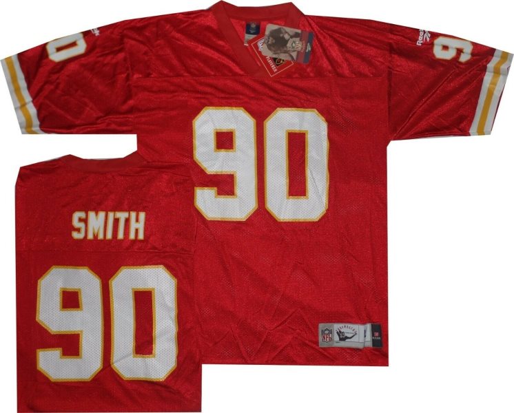 Nike Chiefs 90 Neil Smith Red Throwback Men Jersey