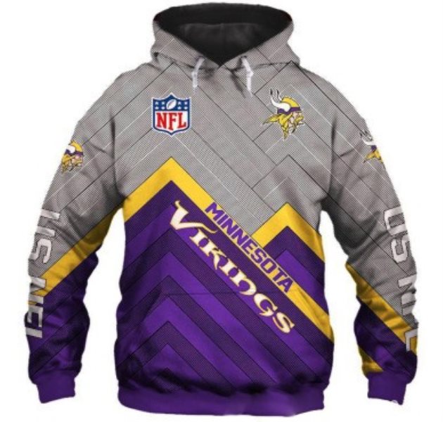 NFL Minnesota Vikings 3D Printed Sport Pullover Hoodie Sweatshirt