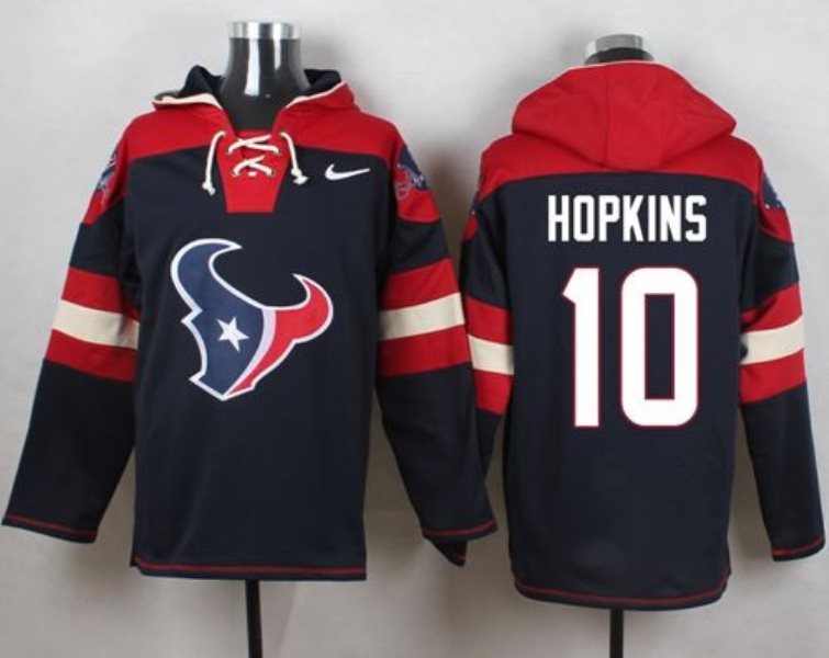 Nike Texans 10 DeAndre Hopkins Navy Blue Player Pullover NFL Sweatshirt Hoodie