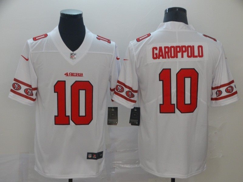 Nike 49ers 10 Jimmy Garoppolo White 2019 New Vapor Untouchable Limited Men Jersey