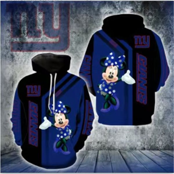 NFL New York Giants Disney Mickey Mouse Pullover Hoodies 2