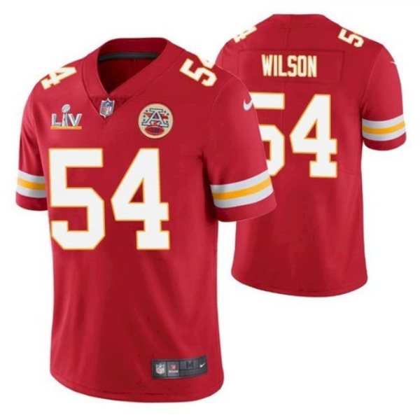 Nike Chiefs 54 Damien Wilson Red 2021 Super Bowl LV Limited Vapor Untouchable Limited Men Jersey