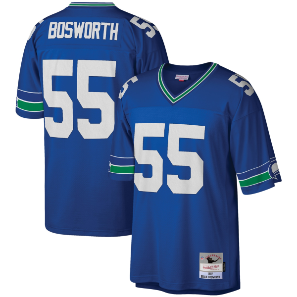NFL Seahawks 55 Brian Bosworth Throwback Men Jersey