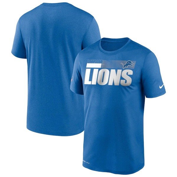 NFL Detroit Lions 2020 Blue Sideline Impact Legend Performance T-Shirt