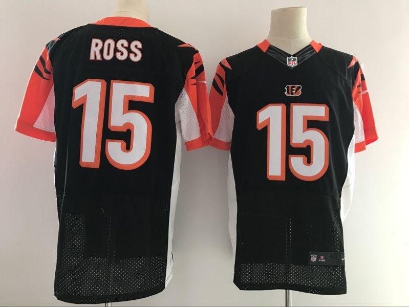 Nike Bengals 15 John Ross 2017 NFL Draft Black Elite Jersey