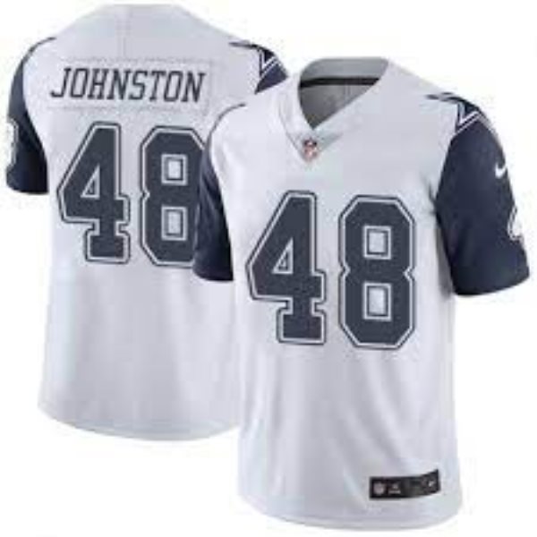 Nike Cowboys 48 Daryl Johnston White Color Rush Limited Men Jersey
