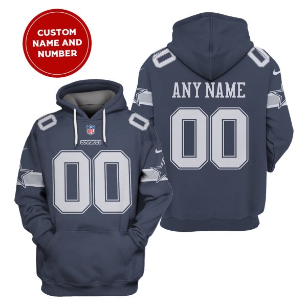 NFL Cowboys Customized Blue 2021 Stitched New Hoodie