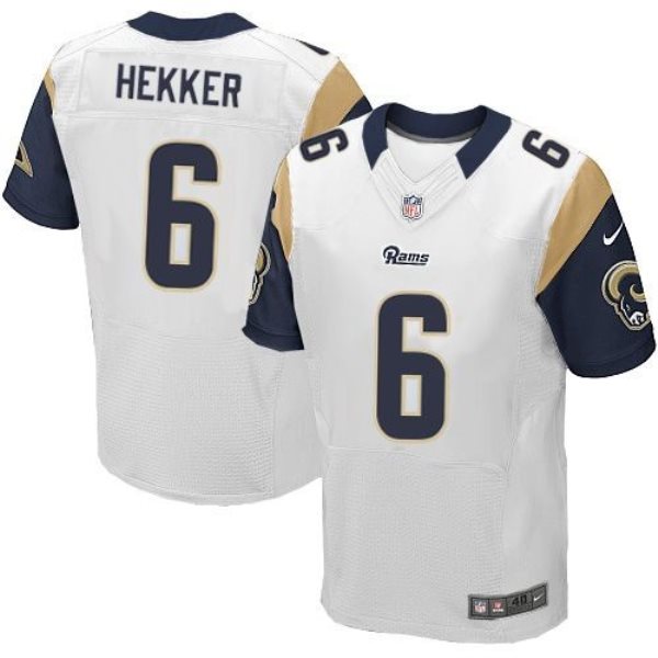 Nike Rams 6 Johnny Hekker White Mens Stitched NFL Elite Jersey