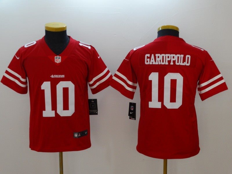 Nike NFL 49ers 10 Jimmy Garoppolo Red Youth Jersey