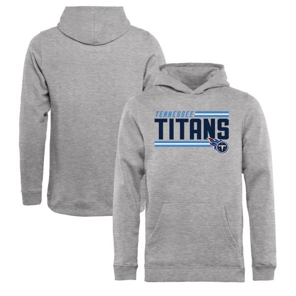 NFL Tennessee Titans Pro Line Ash Side Stripe Pullover Youth Hoodie