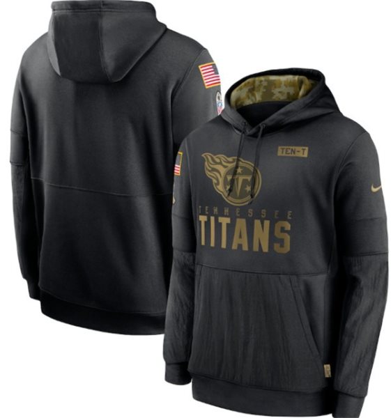 NFL Tennessee Titans 2020 Black Salute To Service Hoodie