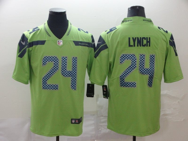 Nike Seahawks 24 Marshawn Lynch Green Vapor Untouchable Limited Men Jersey