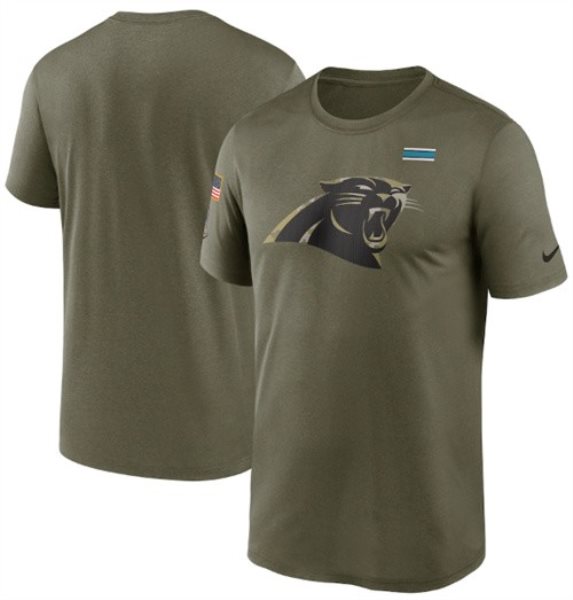 Nike Carolina Panthers 2021 Olive Salute To Service Legend Performance T-Shirt