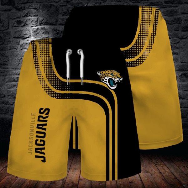 NFL Jacksonville Jaguars Black Yellow Fashion Shorts