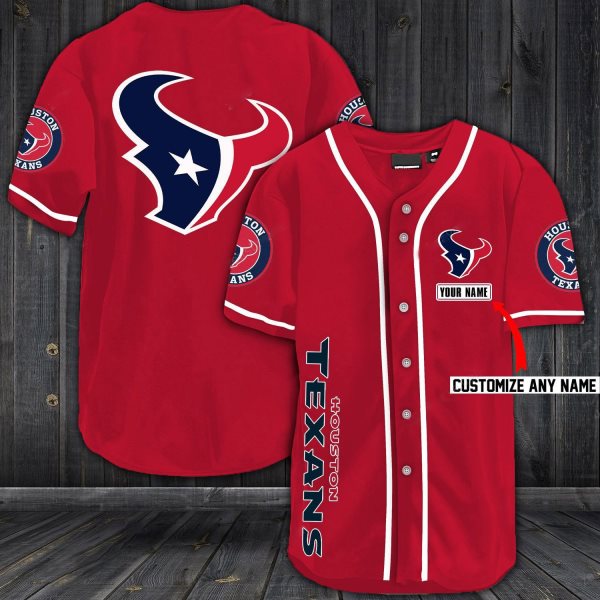 NFL Houston Texans Baseball Customized Jersey (7)