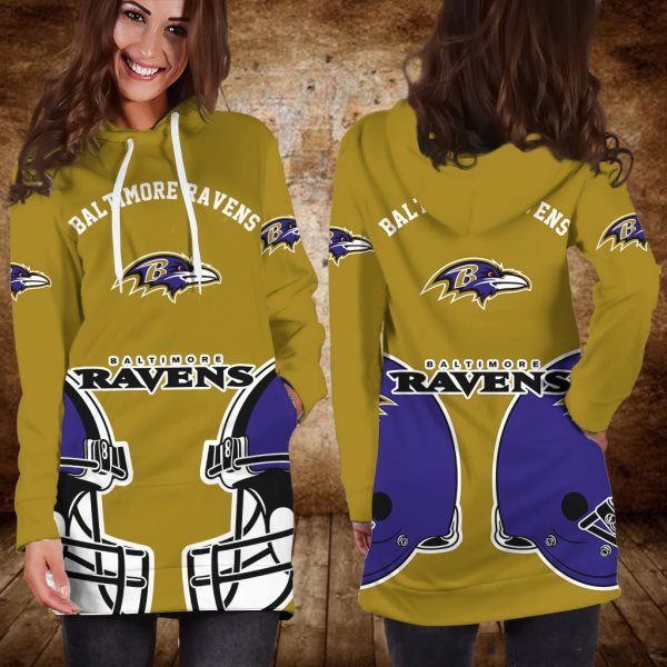NFL Baltimore Ravens Women Hoodie Dress