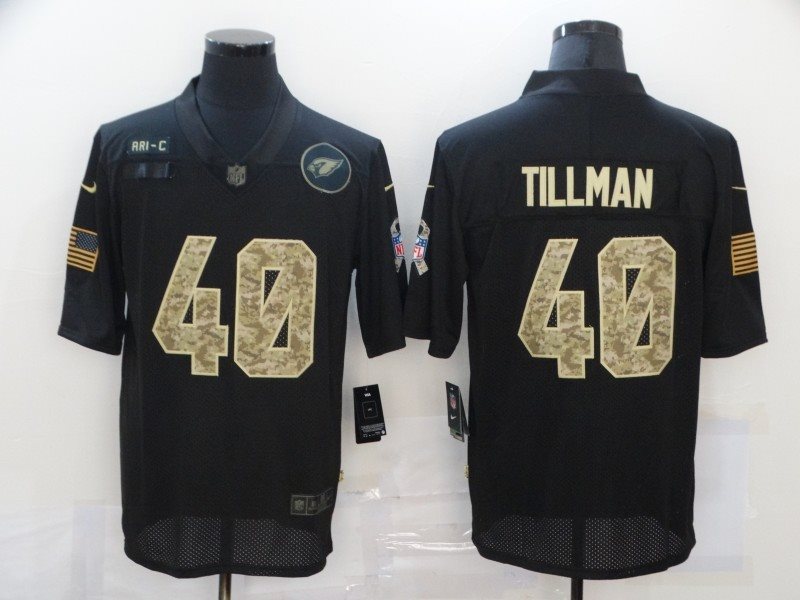 Nike Cardinals 40 Pat Tillman 2020 Black Camo Salute To Service Limited Men Jersey