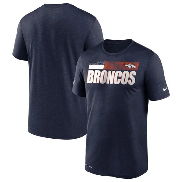 NFL Denver Broncos 2020 Navy Sideline Impact Legend Performance T-Shirt
