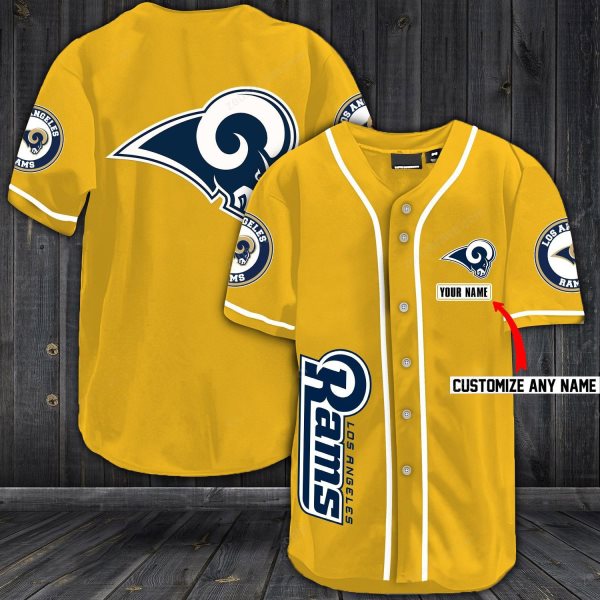 NFL Los Angeles Rams Baseball Customized Jersey (3)
