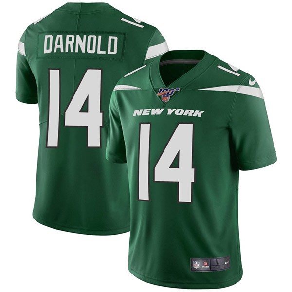 NFL New York Jets 100th 14 Sam Darnold Green Vapor Untouchable Limited Men Jersey