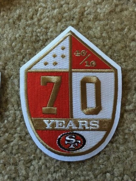 NFL San Francisco 49ers 70th Anniversary Patch