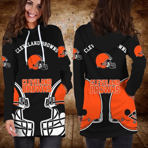 NFL Cleveland Browns Women Hoodie Dress