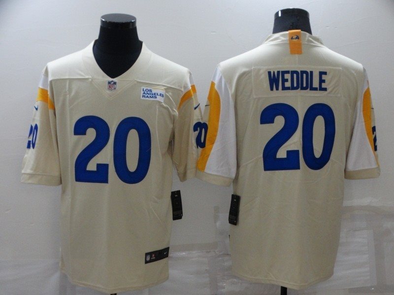 Nike Rams 20 Eric Weddle Bone Vapor Untouchable Limited Men Jersey