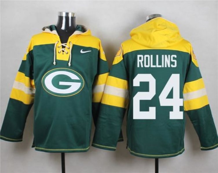 Nike Packers 24 Quinten Rollins Green Player Pullover NFL Sweatshirt Hoodie