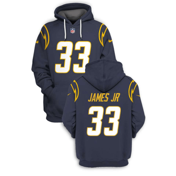 NFL Chargers 33 Derwin James Navy 2021 Stitched New Hoodie