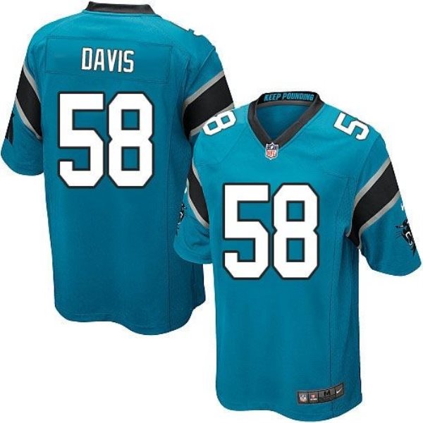 Nike Panthers 58 Thomas Davis Blue Alternate Stitched NFL Elite Jersey