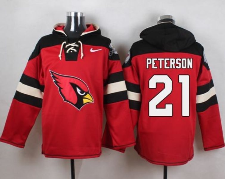 Nike Cardinals 21 Patrick Peterson Red Player Pullover NFL Sweatshirt Hoodie