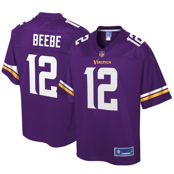 NFL Minnesota Vikings Chad Beebe Pro Line Purple Men Jersey