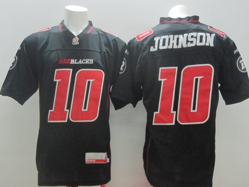 CFL Ottawa Redblacks #10 Johnson Men's NFL Jersey