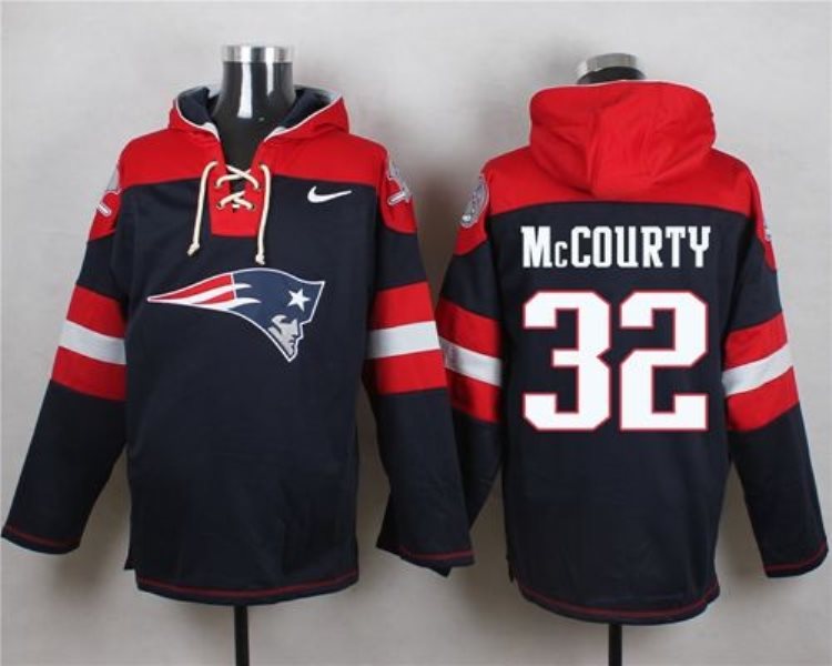 Nike Patriots 32 Devin McCourty Navy Blue Player Pullover NFL Hoodie Sweatshirt