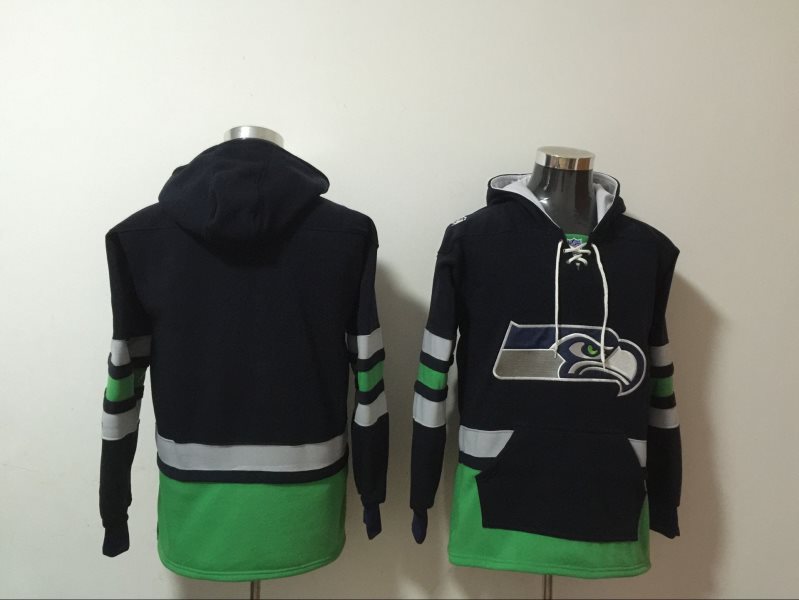 NFL Seattle Seahawks Black Blank Hoodie Sweatshirt