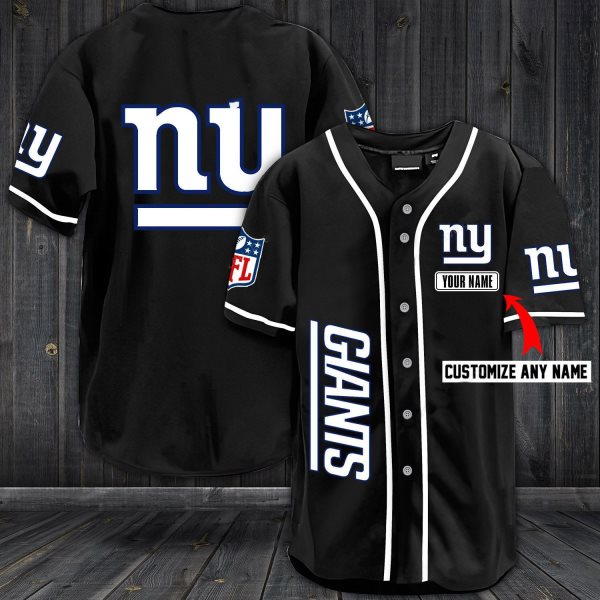NFL New York Giants Baseball Customized Jersey