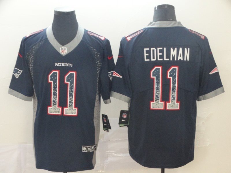 Nike Patriots 11 Julian Edelman Navy Drift Fashion Limited Men Jersey