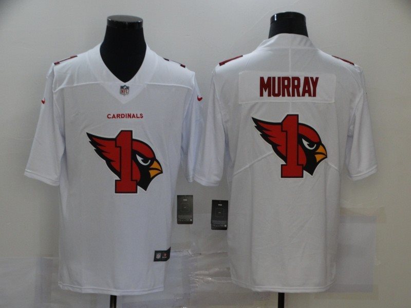 Nike Cardinals 1 Kyler Murray White Shadow Logo Limited Men Jersey