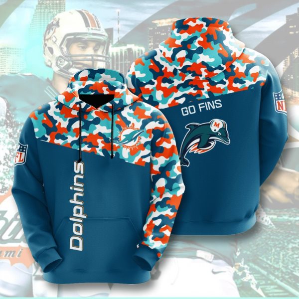 NFL Miami Dolphins 3D Camo Hoodie