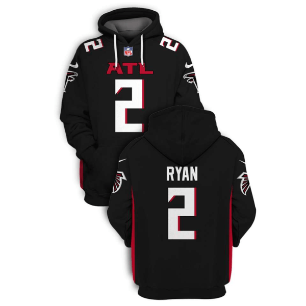 NFL Falcons 2 Matt Ryan Black 2021 Stitched New Hoodie
