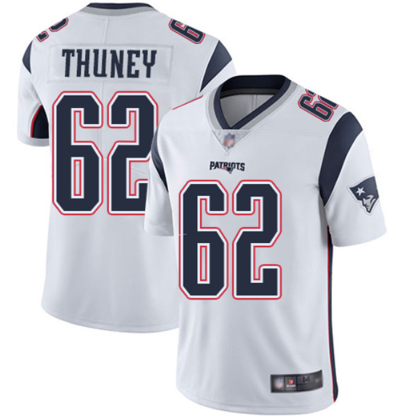 Nike Patriots 62 Joe Thuney White Vapor Untouchable Limited Men Jersey