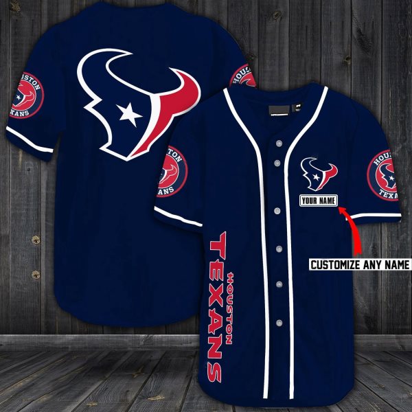 NFL Houston Texans Baseball Customized Jersey (3)